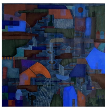 peinture textile grand format tenture