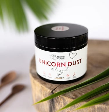 unicorn dust, freeze dried berries