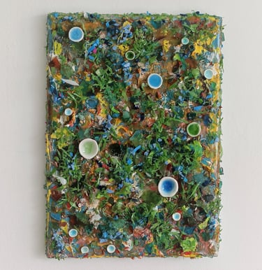 The Eden Holistic Health Studio, Gift Shop, Sky Garden, Painting with Recycled Materials.