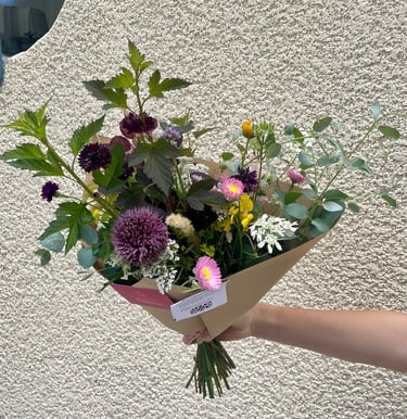 bouquet fleurs fraîches biologiques de saison slowflower floriculture ardeche