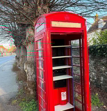 Book exchange telephone box