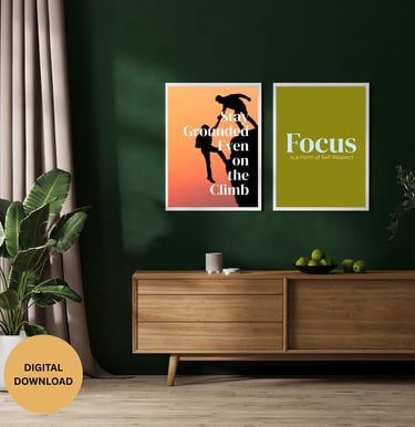 wall arts on display in a office