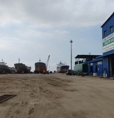 ship recycling yard, Sagarika ship Breaking Industry, Green Ship Yard