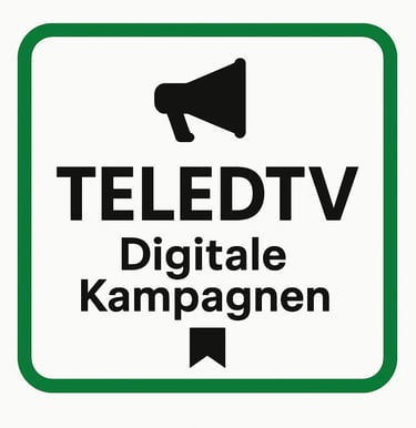 Digitale Kampagnen mit Logo Teledtv