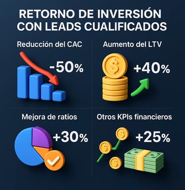Impacto financiero y métricas de beneficios leads cualificados en ventas