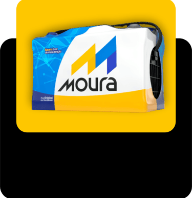 Bateria Moura original à venda na Reginaldo Baterias em Maringá - PR
