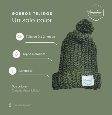 gorro verde - anudancr