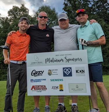 “Coroplast golf outing sponsor sign printed by Accutech Sign Shop in Cincinnati”