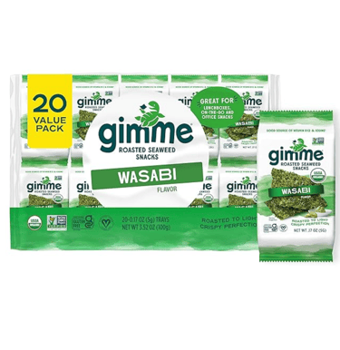 wasabi flavor roasted seaweed snacks