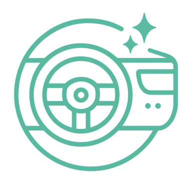 Intérieur de voiture nettoyé avec Pure Clean : aspiration, nettoyage des plastiques, traitement brillance et shampouinage des