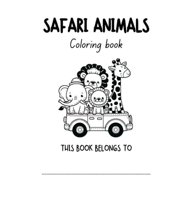 Free Safari Animal Coloring Book for Toddlers