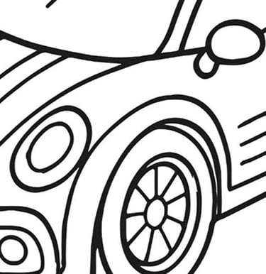 cartoon car for coloring pages