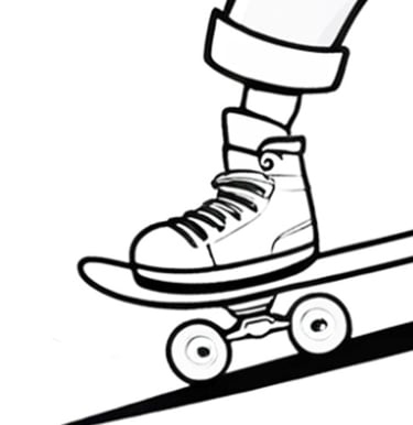 a skateboarder's footwear