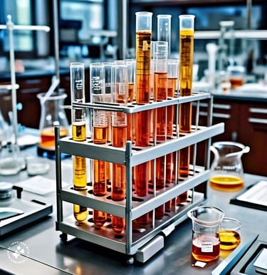 a rack. of test tubes