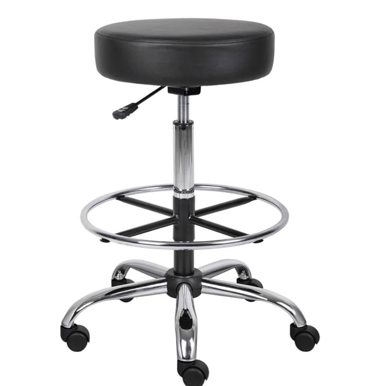 Boss Office Products Boss Office Caressoft Medical/Drafting Stool, Black for lash artist