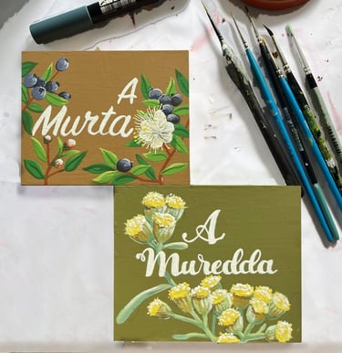 plaque de porte thème plante corse