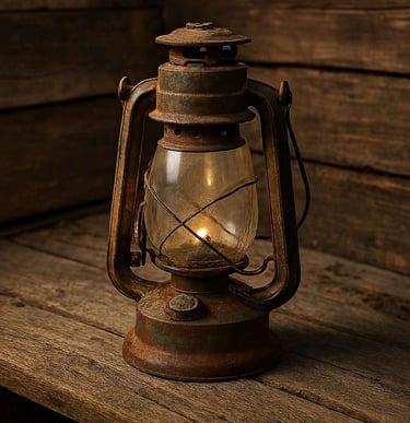 antique kerosene lamp