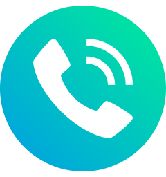 a phone in front of a green circle
