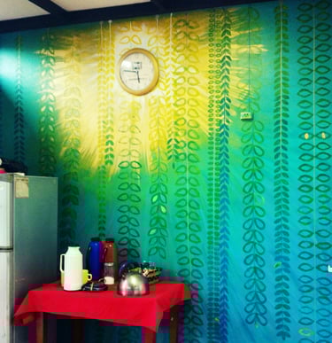 Fresque salle à manger hostel Buenos Aires