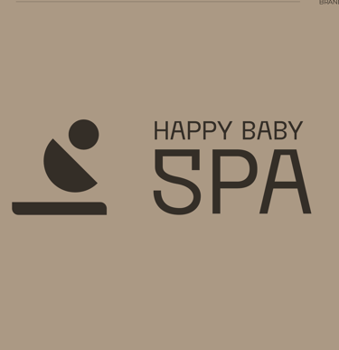 serene and elegant visual brand design for happy baby spa