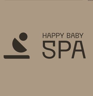 serene and elegant visual brand design for happy baby spa