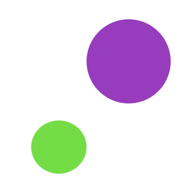 petit point vert et point violet
