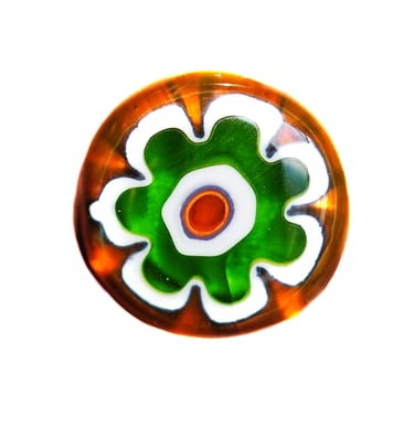 murano glass | button with flower | olio my shop