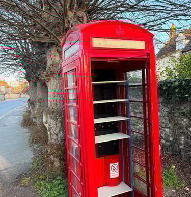 Book exchange telephone box