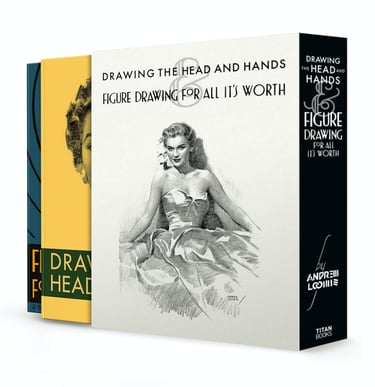 Livros Drawing the Head and Hands e Figure Drawing (Box Set) Andrew Loomis