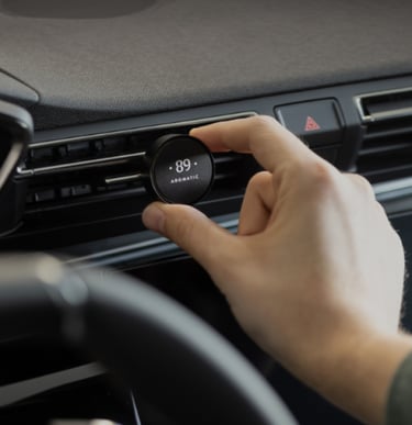 Oro gaiviklis i groteles automobiliui