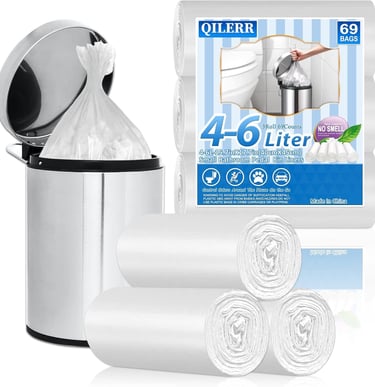 a trash canister with a trash canister and a trash canister