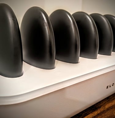 hot stones for massage in warming tray