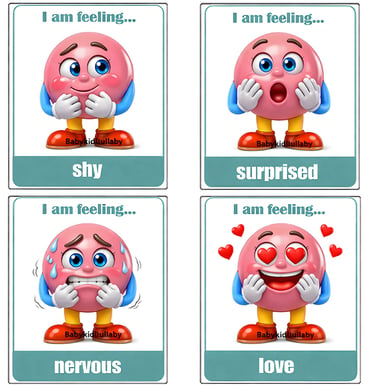 babykidslullaby printable emotional tools cards Little Kids Feeling