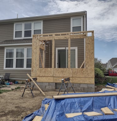 Room addition expanding living space in Columbus, Ohio