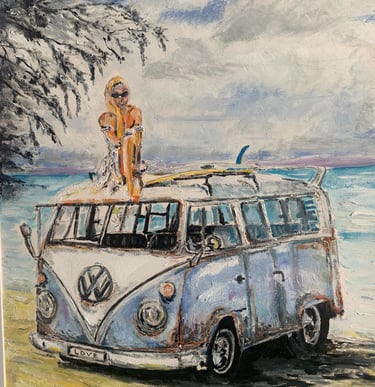 Campervan original painting