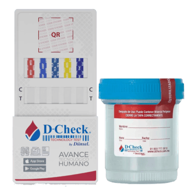 Cotizar tarjeta antidoping DCheck 5 parámetros con vaso recolector de muestra