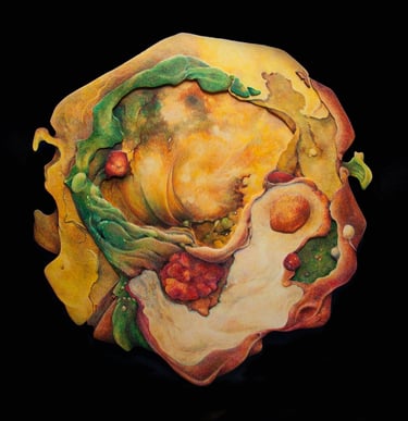 "Didn't See That Coming" Colored Pencil on Hydrostone $750