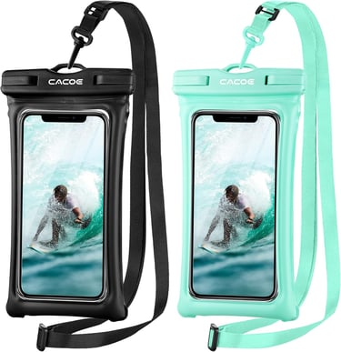 a cell phone case with a phone case and a water bottle