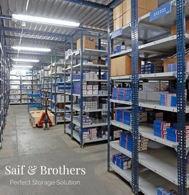 Powder coated slotted angle rack
