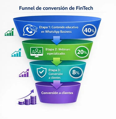 Estrategia generación leads FinTech México caso éxito 2025