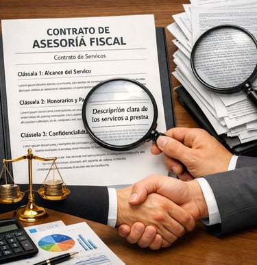 Importancia de contrato de asesoría fiscal modelo con cláusulas transparentes