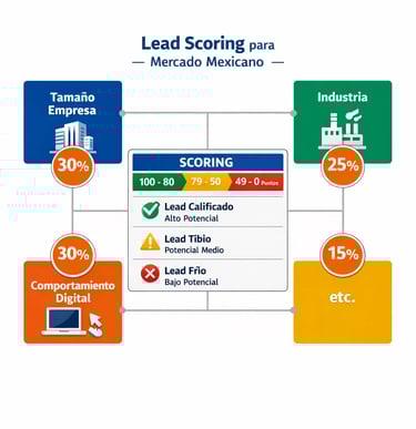 Modelo lead scoring SaaS empresas mexicanas generación leads 2025