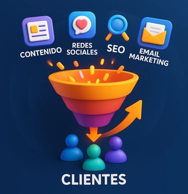 Proceso completo de cómo atraer clientes potenciales con múltiples estrategias integradas