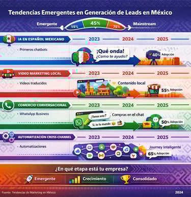 Tendencias generación leads mercado mexicano 2025 casos éxito
