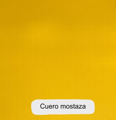 Cuero mostaza para personalizar tu bolsos en sen studio