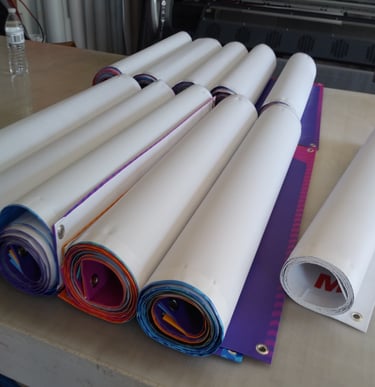 “Durable outdoor vinyl banner with grommets – Accutech Sign Shop Cincinnati”