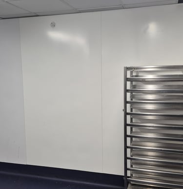 Hygienic cladding supply and fit
