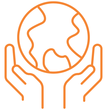 icon of a globe held between two hands