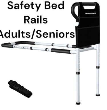 KingPavonini Bed Rails for Elderly Adults Safety - Adjustable Bed Cane with Non-Slip Ergonomic Handl