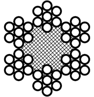 cavo di acciaio 6x7 at